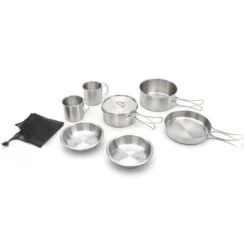 ARTS-Nature Camping Kochgeschirr Kochset Aus Edelstahl 8-teilig