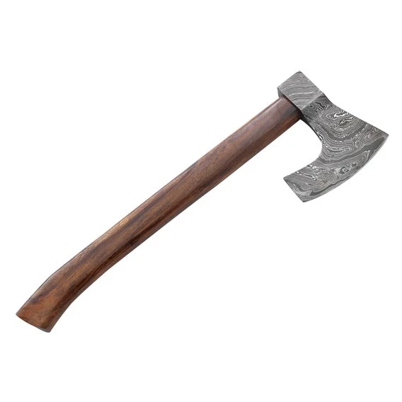 ARTS-Nature Damast Trekking Beil Camping Und Outdoor Axt 46cm 3 ARTS-Nature Damast Trekking Beil Camping Und Outdoor Axt 46cm
