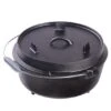 ARTS-Nature Dutch Oven 20cm BBQ Gusseiserner Feuertopf Mit Füßen Und Deckelheber