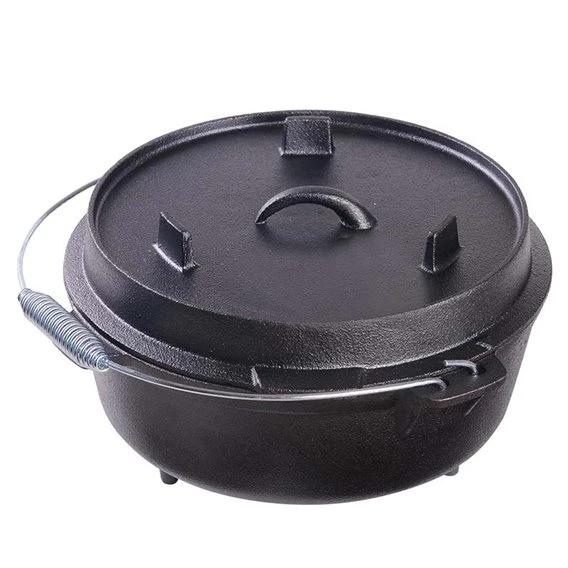 ARTS-Nature Dutch Oven 25cm BBQ Gusseiserner Feuertopf Mit Füßen Und Deckelheber 4 ARTS-Nature Dutch Oven 25cm BBQ Gusseiserner Feuertopf Mit Füßen Und Deckelheber – Bild 3
