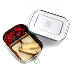 ARTS-Nature Edelstahl Brotdose 1400ml Foodcontainer Mit Trennwand -Campingausrüstungs Laden arts nature edelstahl brotdose 1400ml foodcontainer mit trennwand 2