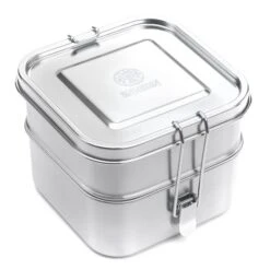 ARTS-Nature Edelstahl Brotdose 1480ml Foodcontainer Mit Zwei Fächern