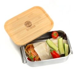 ARTS-Nature Edelstahl Brotdose 700 Ml Mit Bambusdeckel -Campingausrüstungs Laden arts nature edelstahl brotdose 700 ml mit bambusdeckel 2