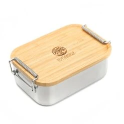 ARTS-Nature Edelstahl Brotdose 700 Ml Mit Bambusdeckel
