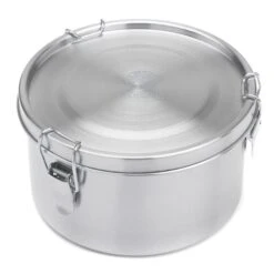 ARTS-Nature Edelstahl Brotdose Für Mealprep Mit Fächern Rund 1200ml