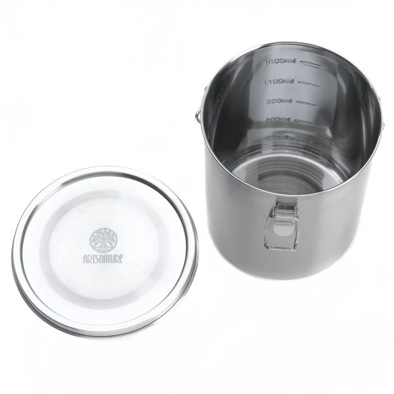 Arts-Nature Edelstahl Dose 1600ml Vorratsdose Mit Bügelverschluss 4 Arts-Nature Edelstahl Dose 1600ml Vorratsdose Mit Bügelverschluss – Bild 2