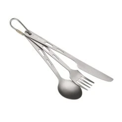 ARTS-Nature Titanium Besteck Messer + Gabel + Löffel Campingbesteck Set 3-teilig -Campingausrüstungs Laden arts nature titanium besteck messer gabel loffel campingbesteck set 3 teilig 4