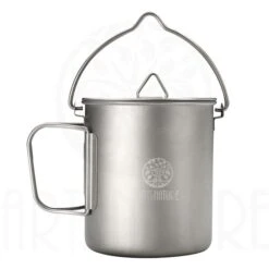 ARTS-Nature Titanium Kochtopf 750ml Mit Henkel Ultra Leichter Campingtopf