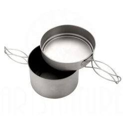 ARTS-Nature Titanium Kochtopf + Pfanne Ultraleichtes 2-teiliges Outdoor Kochset