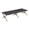 ARTS-Nature Wooden Camping Bed Feldbett Aus Aluminium Black