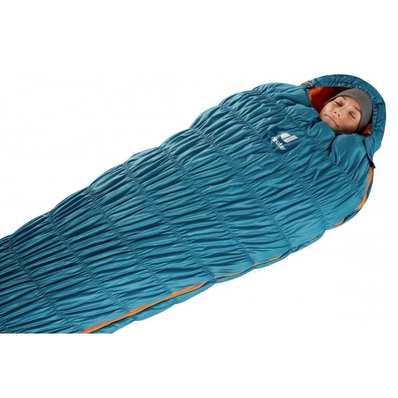 Deuter Exosphere -10° SL Schlafsack Petrol-mango RV Rechts 8 Deuter Exosphere -10° SL Schlafsack Petrol-mango RV Rechts – Bild 6
