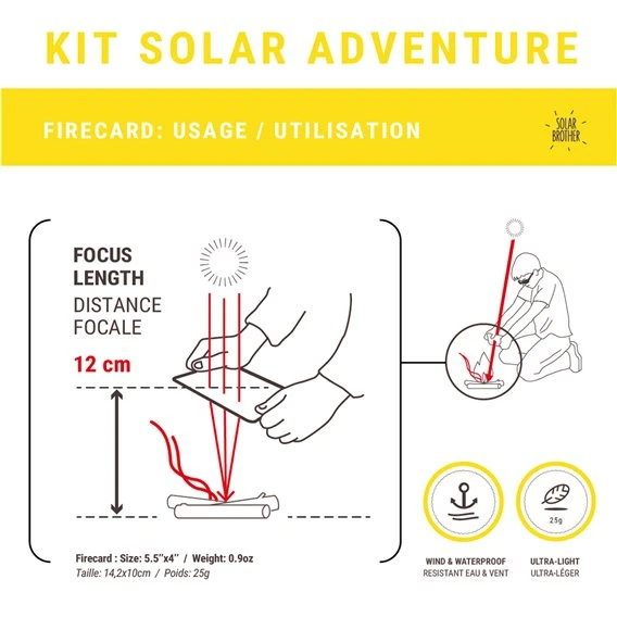 Solar Brother Adventure Kit Mit Firecard, Signalspiegel Und Solar-Feuerstarter 8 Solar Brother Adventure Kit Mit Firecard, Signalspiegel Und Solar-Feuerstarter – Bild 6