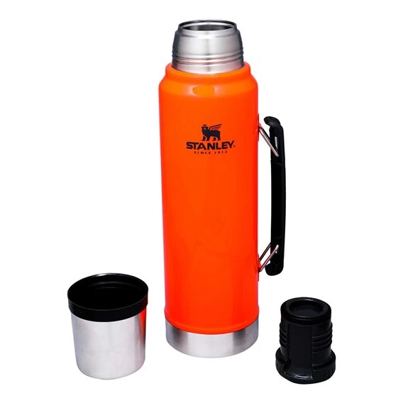 Stanley Classic Vakuum 1,0 Liter Thermokanne Isolierkanne Orange 4 Stanley Classic Vakuum 1,0 Liter Thermokanne Isolierkanne Orange – Bild 2