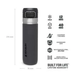 Stanley Quick Flip Water Bottle 0,7 Liter Trinkflasche Thermobecher Grau -Campingausrüstungs Laden stanley quick flip water bottle 07 liter trinkflasche thermobecher grau 5
