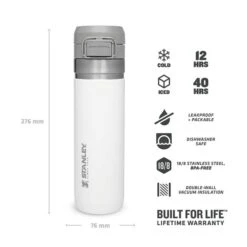 Stanley Quick Flip Water Bottle 0,7 Liter Trinkflasche Thermobecher Weiß -Campingausrüstungs Laden stanley quick flip water bottle 07 liter trinkflasche thermobecher weiss 4