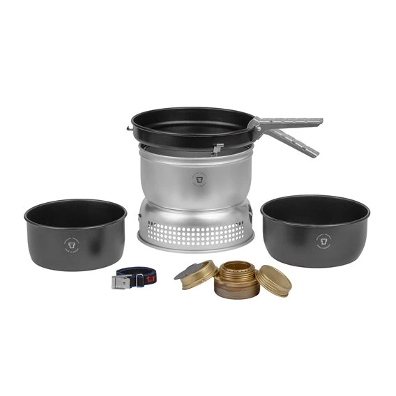 Trangia 25-5 UL Aluminium Kochset Spiritus Sturmkocher Mit Non-Stick Töpfen + Pfanne 3 Trangia 25-5 UL Aluminium Kochset Spiritus Sturmkocher Mit Non-Stick Töpfen + Pfanne